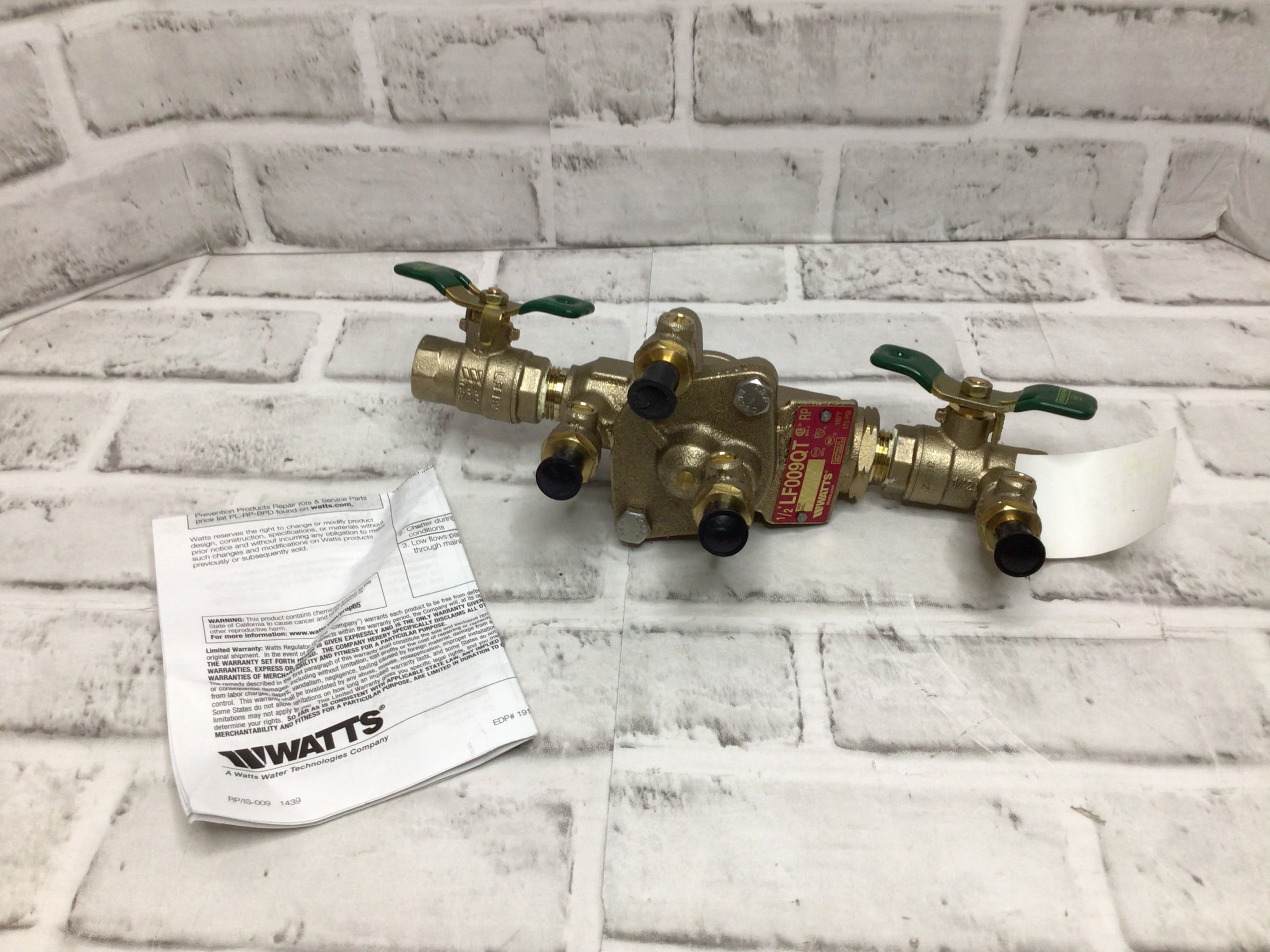 WATTS 1/2" LF009-QT Reduced Pressure Zone Backflow Preventer (0005084) (8136004141294)